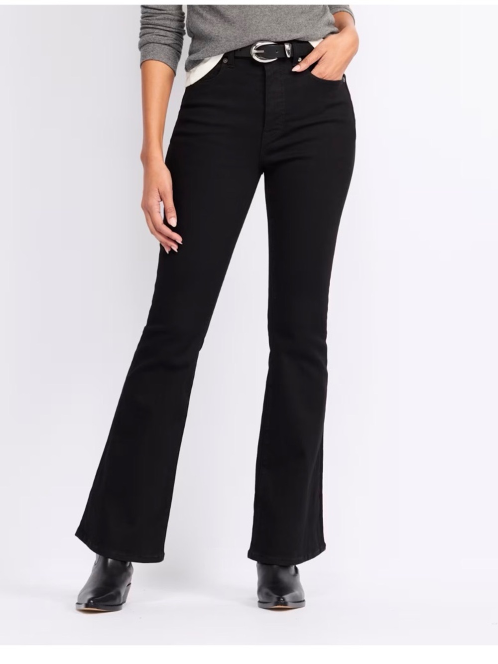 Madewell Black High-Rise Flare Jeans